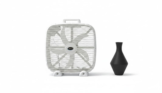3-Speed Box Fan with Carry Handle, 5 Blades, 20-Inch, White D69024