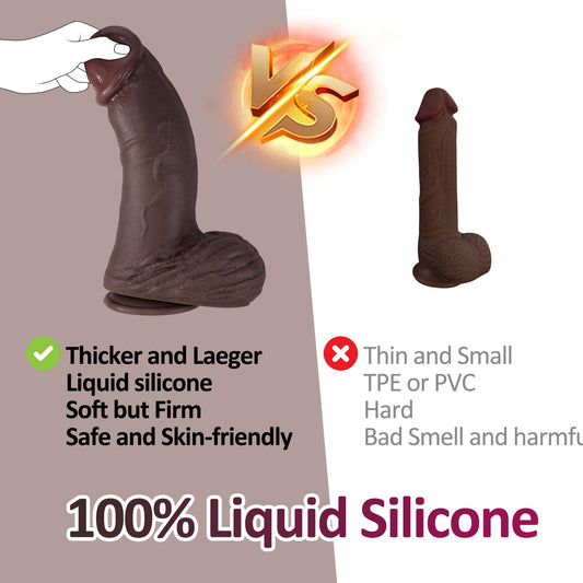 9.21 inch Black Silicone Dildo with Suction Cup K267