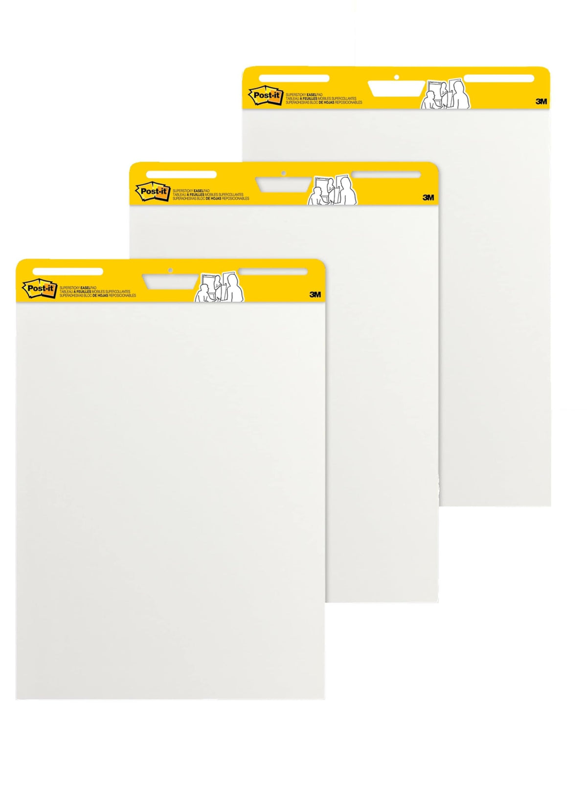 Super Sticky Wall Easel Pad, 25" x 30", 20 Sheets/Pad, 3 Pads/Pack Y527516