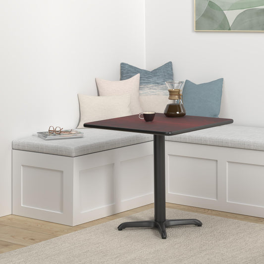 30" Square Table and 22x22 X-Base W835570