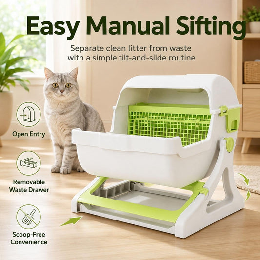 Manual Sifting Cat Litter Box X981305