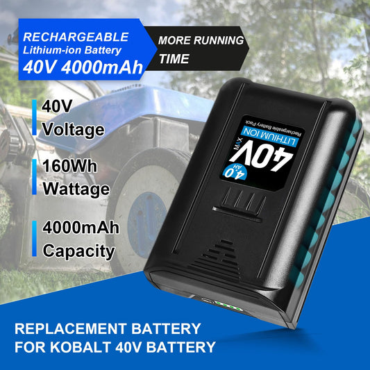 40V 4.0Ah Rechargeable Lithium Ion Replacement Battery M63687