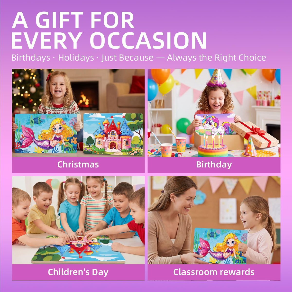 Wooden Puzzle for Toddlers Age 3-5 Y79460