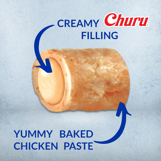 Soft Chewy Baked Chicken Cat Treats with Vitamin E, 24 Tubes H375