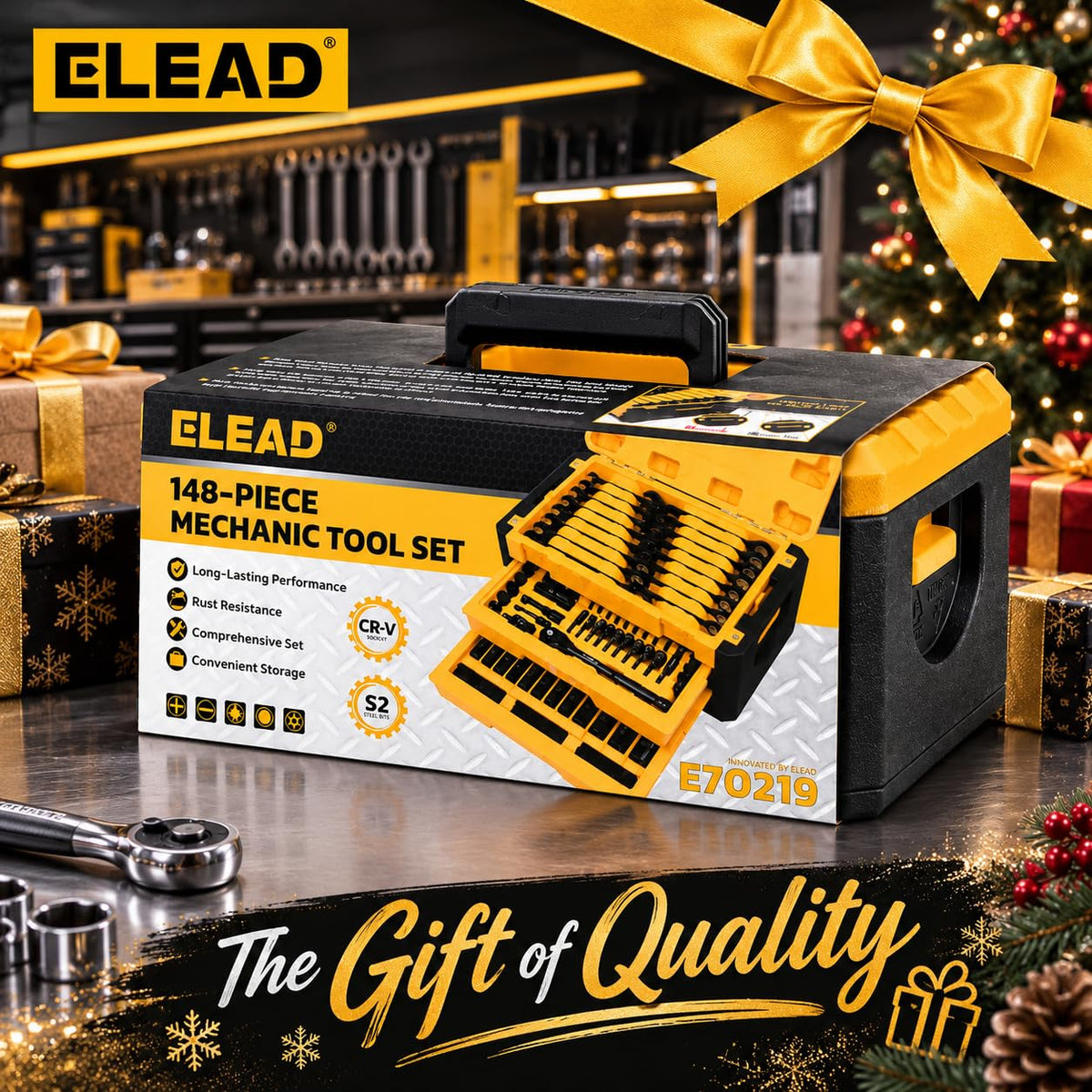 148-Piece SAE/Metric Mechanics Tool Set M4621