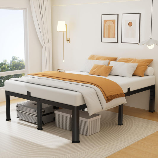 18 Inch Queen Size Metal Platform Bed Frame X77040