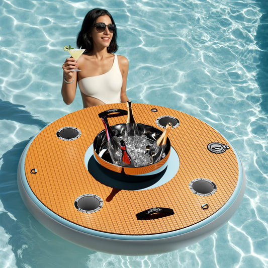 4FT Inflatable Floating Bar with Ice Bucket C199