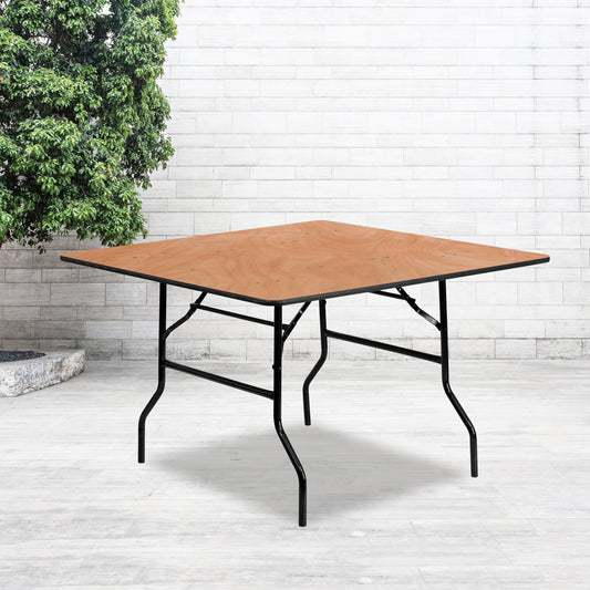 4 ft Wood Folding Square Banquet Table M67320