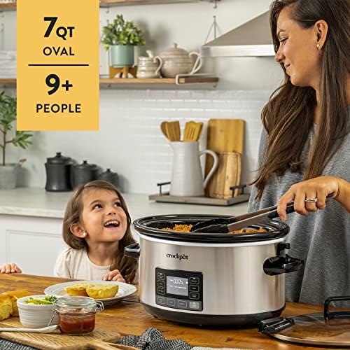 7 Quart Portable Programmable Slow Cooker with Timer - Curated Catalog O4 B1