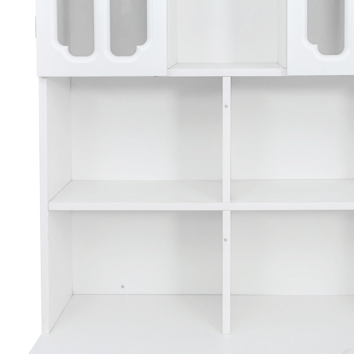 White L Shaped Corner Computer Desk with Bookshelf and Drawer K565