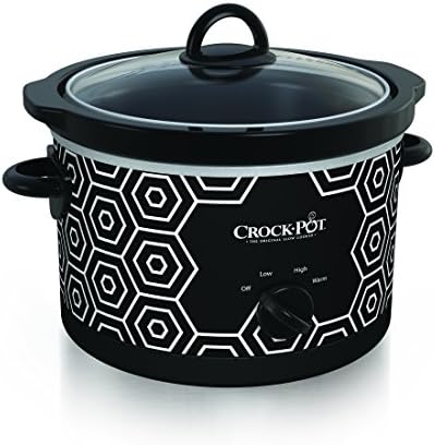 4.5 Quart Portable Slow Cooker – Black & White - Curated Catalog S8 BS