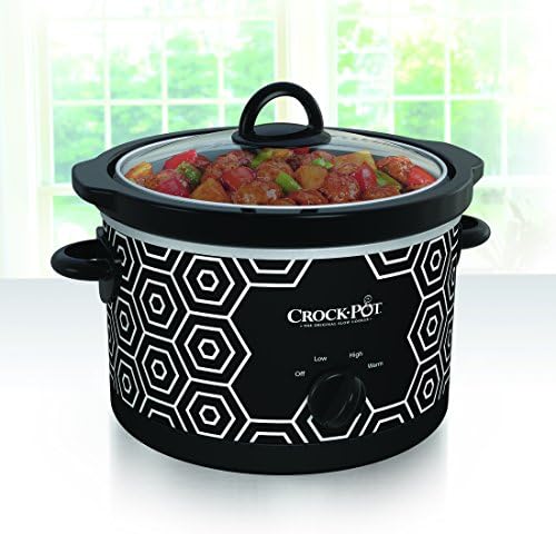 4.5 Quart Portable Slow Cooker – Black & White - Curated Catalog S8 BS