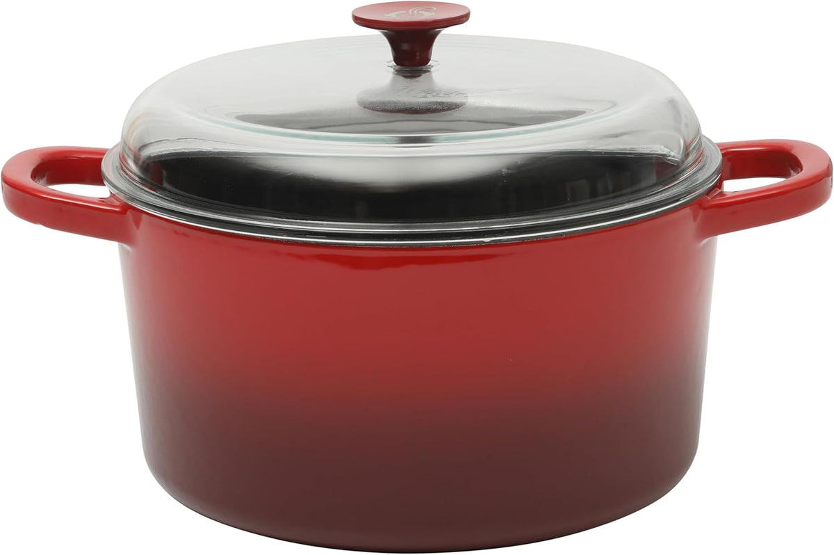 3 Quart Enameled Cast Iron Dutch Oven – Aqua - Curated Catalog Z4 8Z