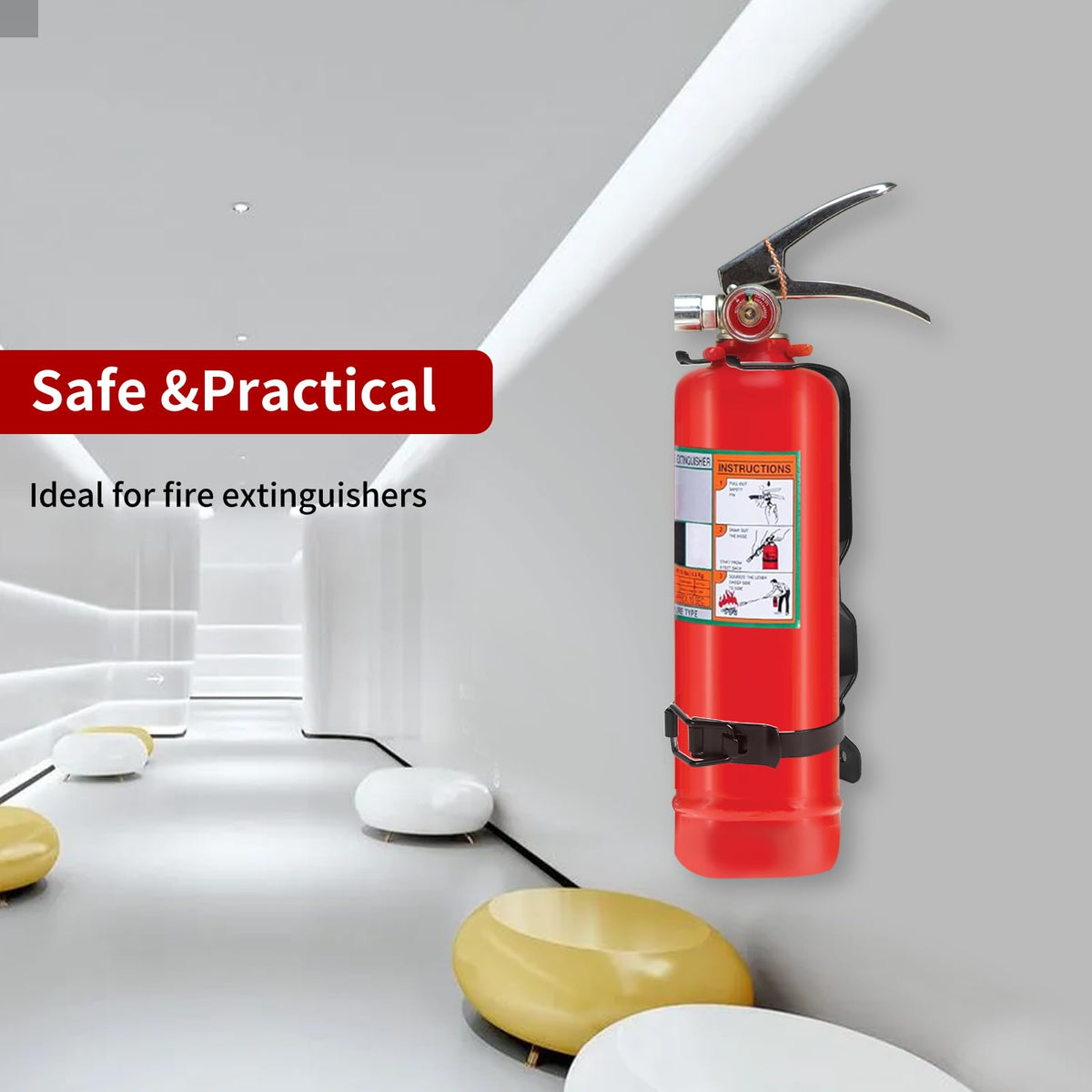 2.5LB Fire Extinguisher Wall Mount Metal Bracket C811