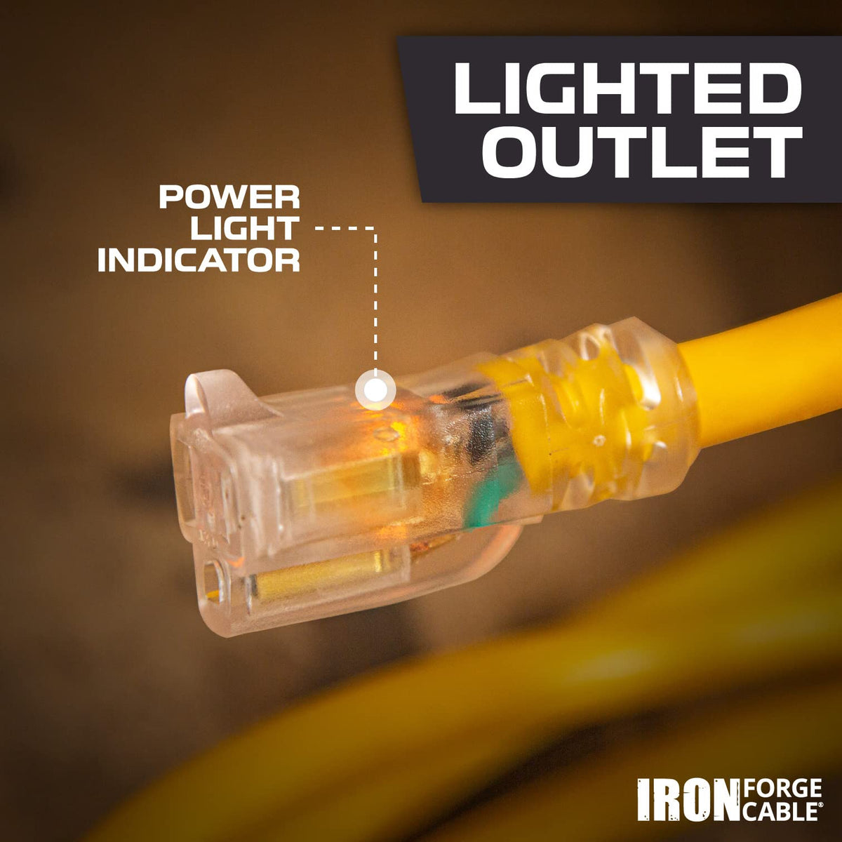 14 Gauge Heavy Duty Extension Cord, 100 Ft Yellow SJTW P383570