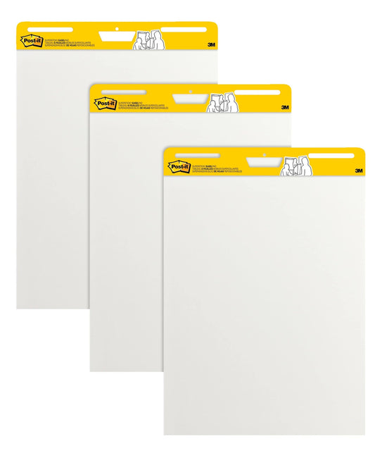 Super Sticky Wall Easel Pad, 25" x 30", 20 Sheets/Pad, 3 Pads/Pack Y527516