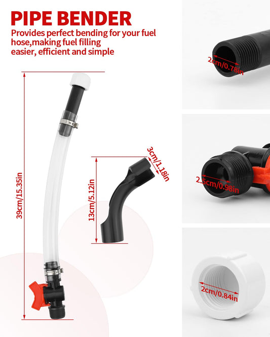 15 Inch Fuel Filler Hose Spout Replacement with Ball Valve S487077