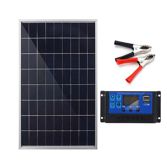 10W 12V Monocrystalline Solar Panel Kit with 10A Charge Controller A182