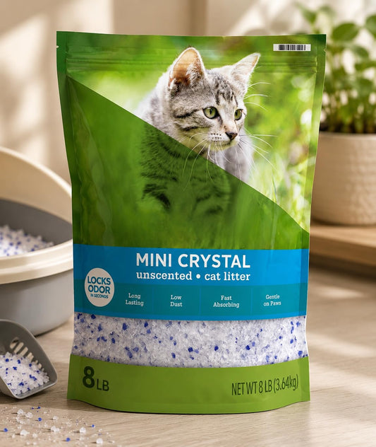 Unscented Non-Clumping Crystal Cat Litter 8 lb Bag U6228