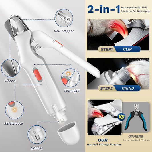 2-in-1 Dog & Cat Nail Clippers and Grinder G956