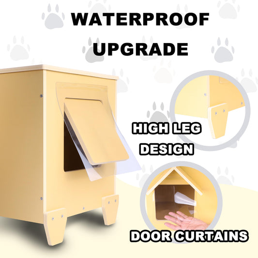 Waterproof Insulated Wooden Outdoor Cat House V973062