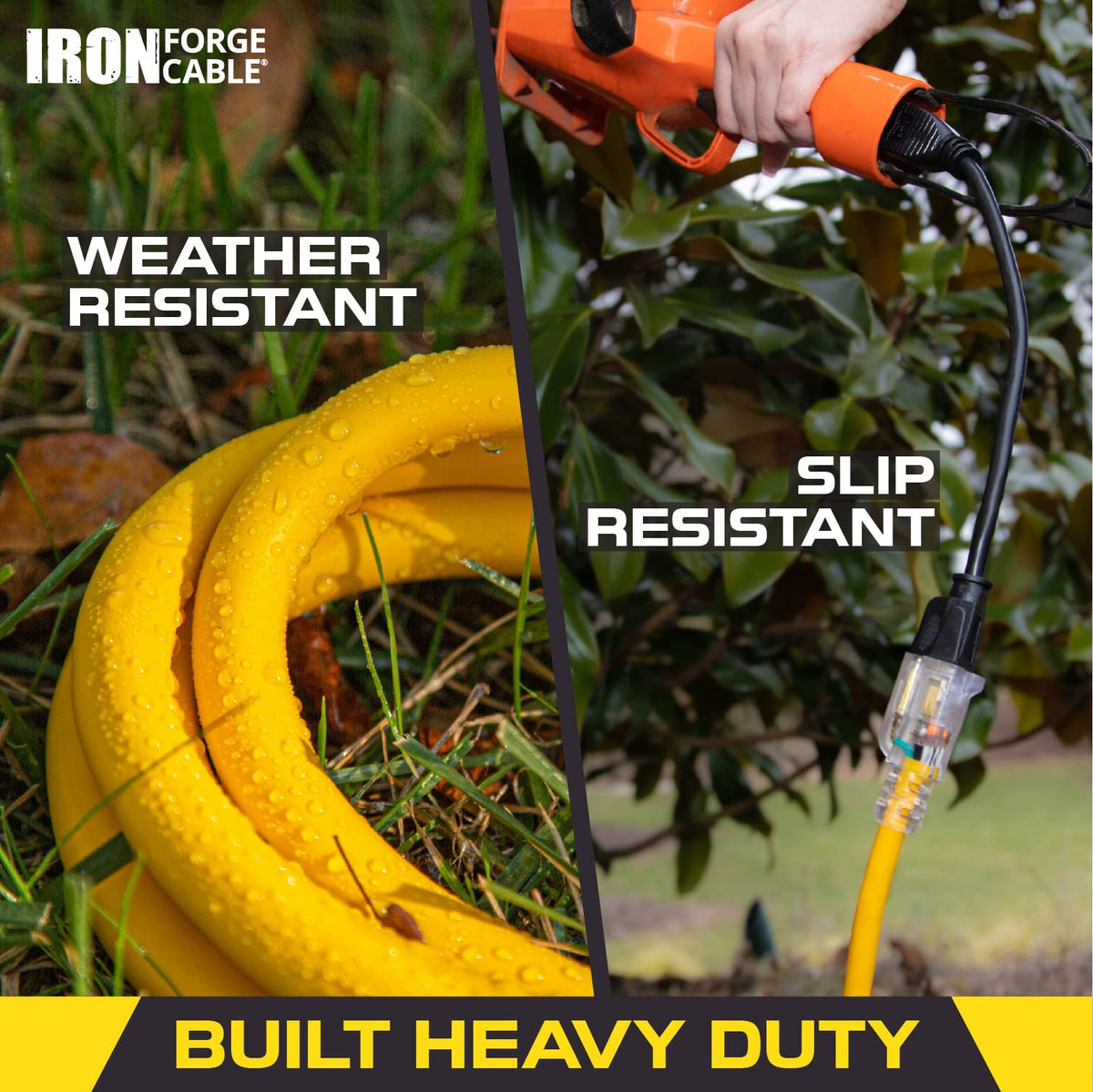 14 Gauge Heavy Duty Extension Cord, 100 Ft Yellow SJTW P383570