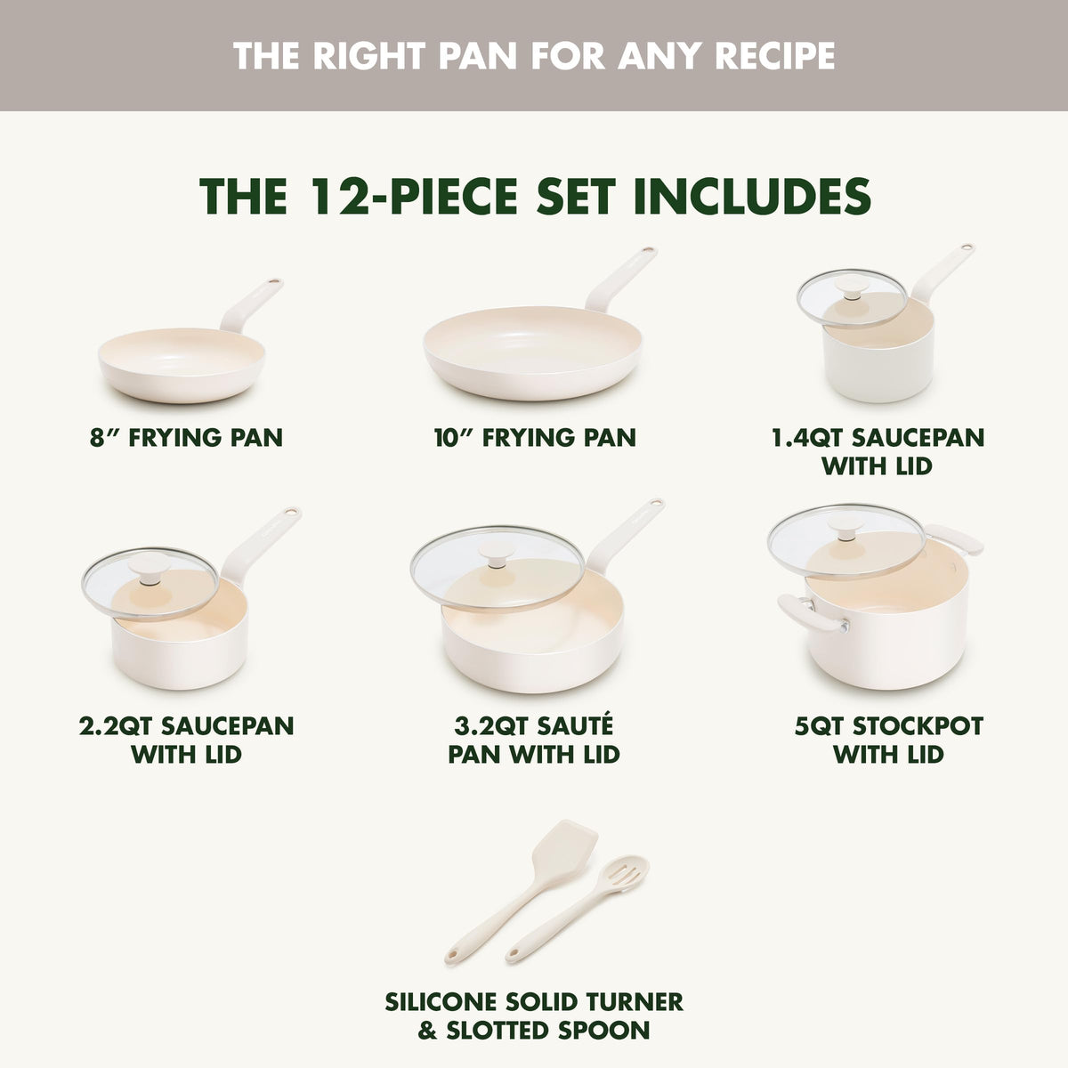 12 Piece Ceramic Nonstick Cookware Set N3871