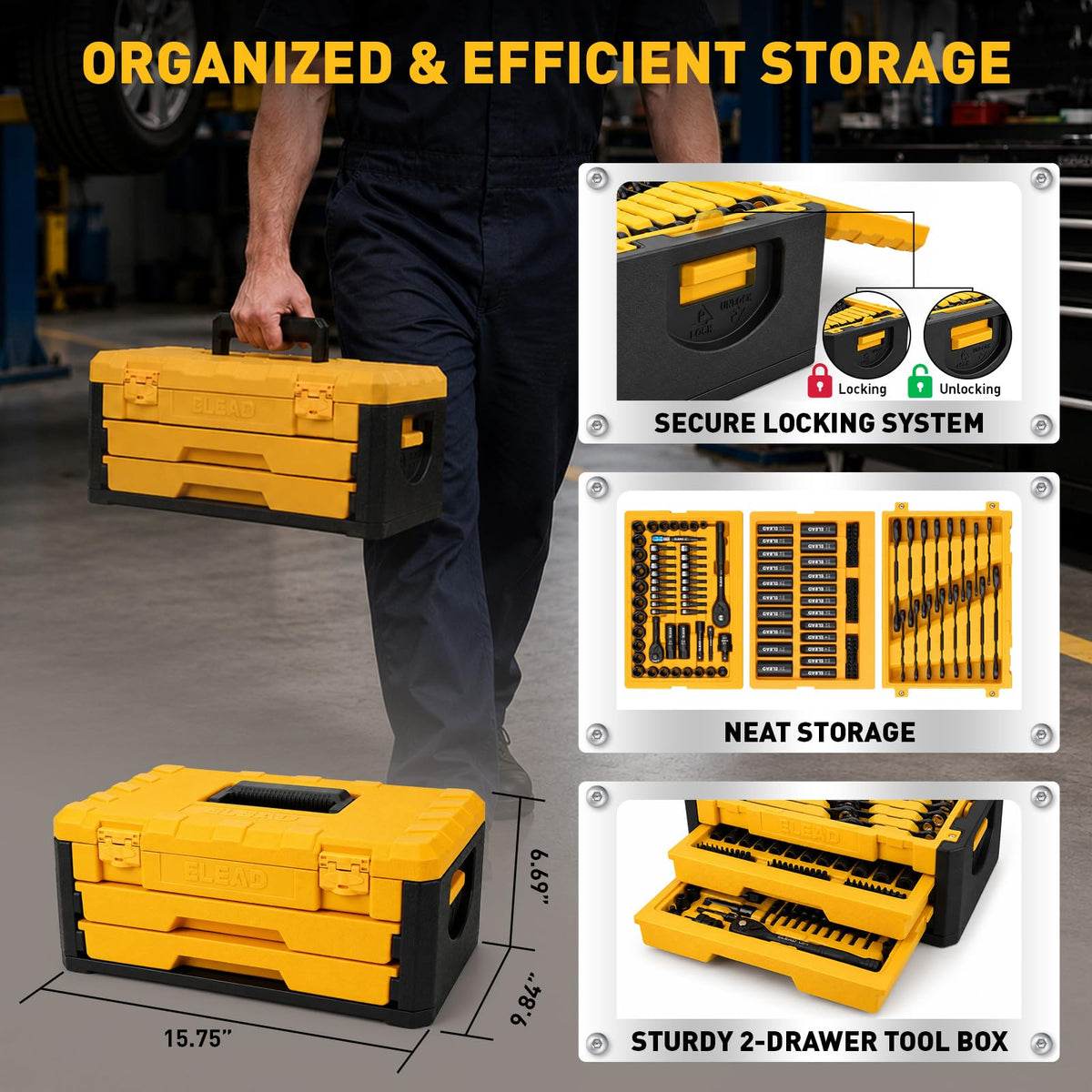 148-Piece SAE/Metric Mechanics Tool Set M4621