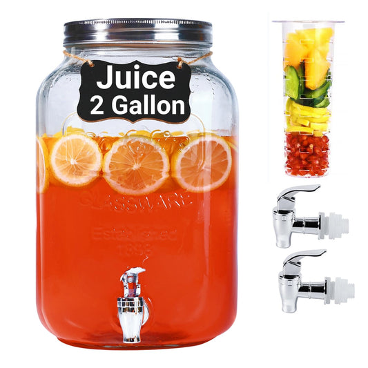 2 Gallon Drink Dispenser with Spigot and Fruit Infuser F29924