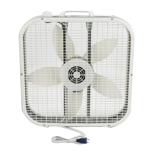 20" Classic Box Fan with 3 Speeds, White C947