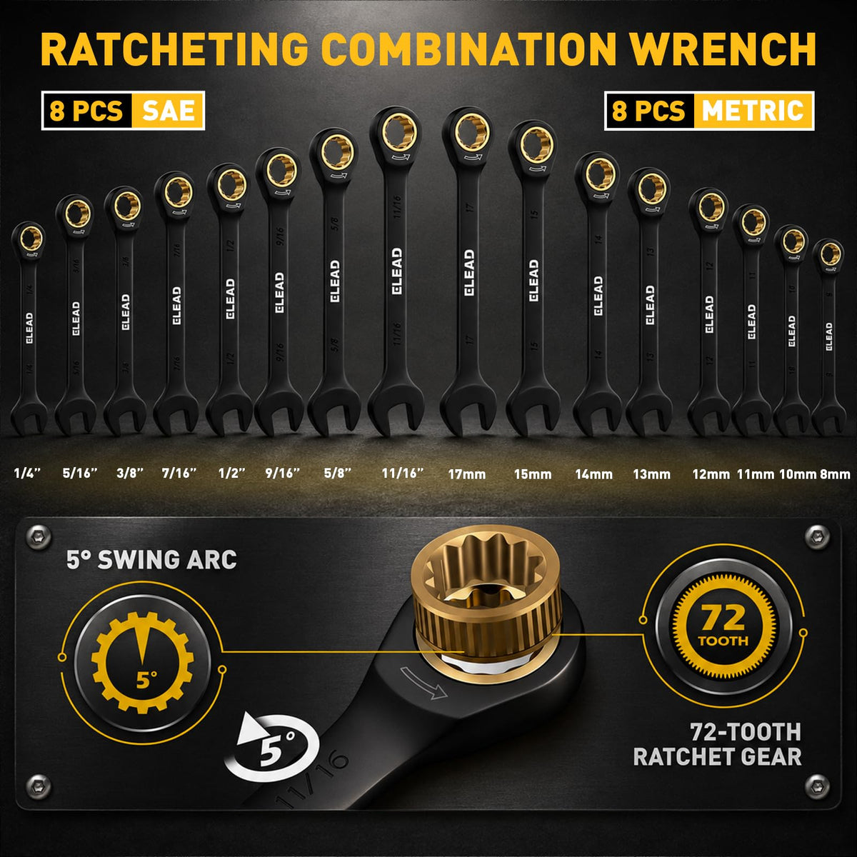148-Piece SAE/Metric Mechanics Tool Set M4621