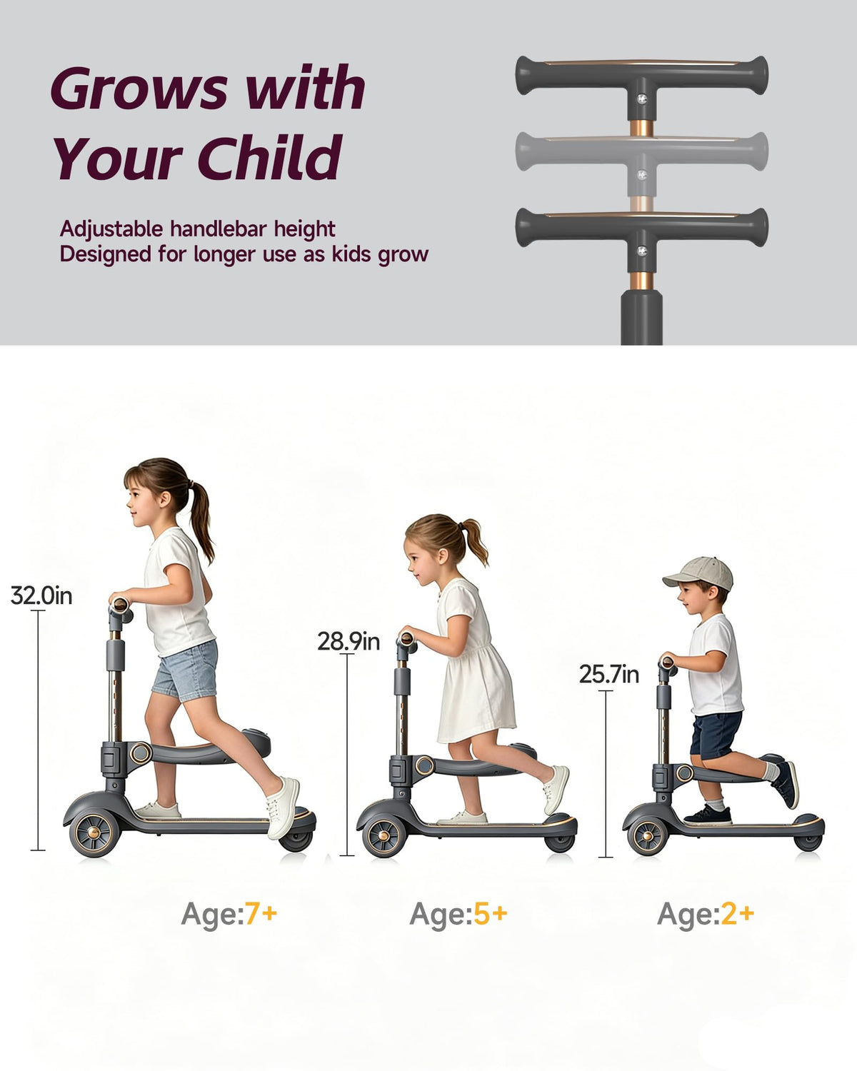 2-in-1 Toddler Scooter with Seat O163552