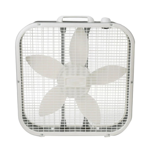 20" Classic Box Fan with 3 Speeds, White C947