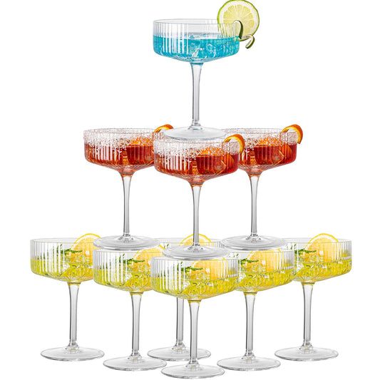 12 Pcs 10oz Acrylic Stem Cocktail Glassware Set T7860