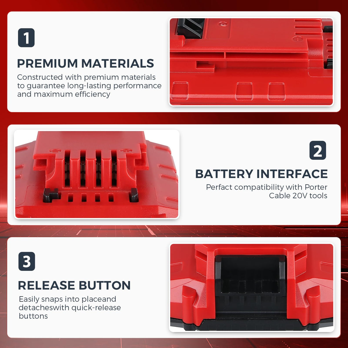 20V Li-ion Replacement Battery T82140