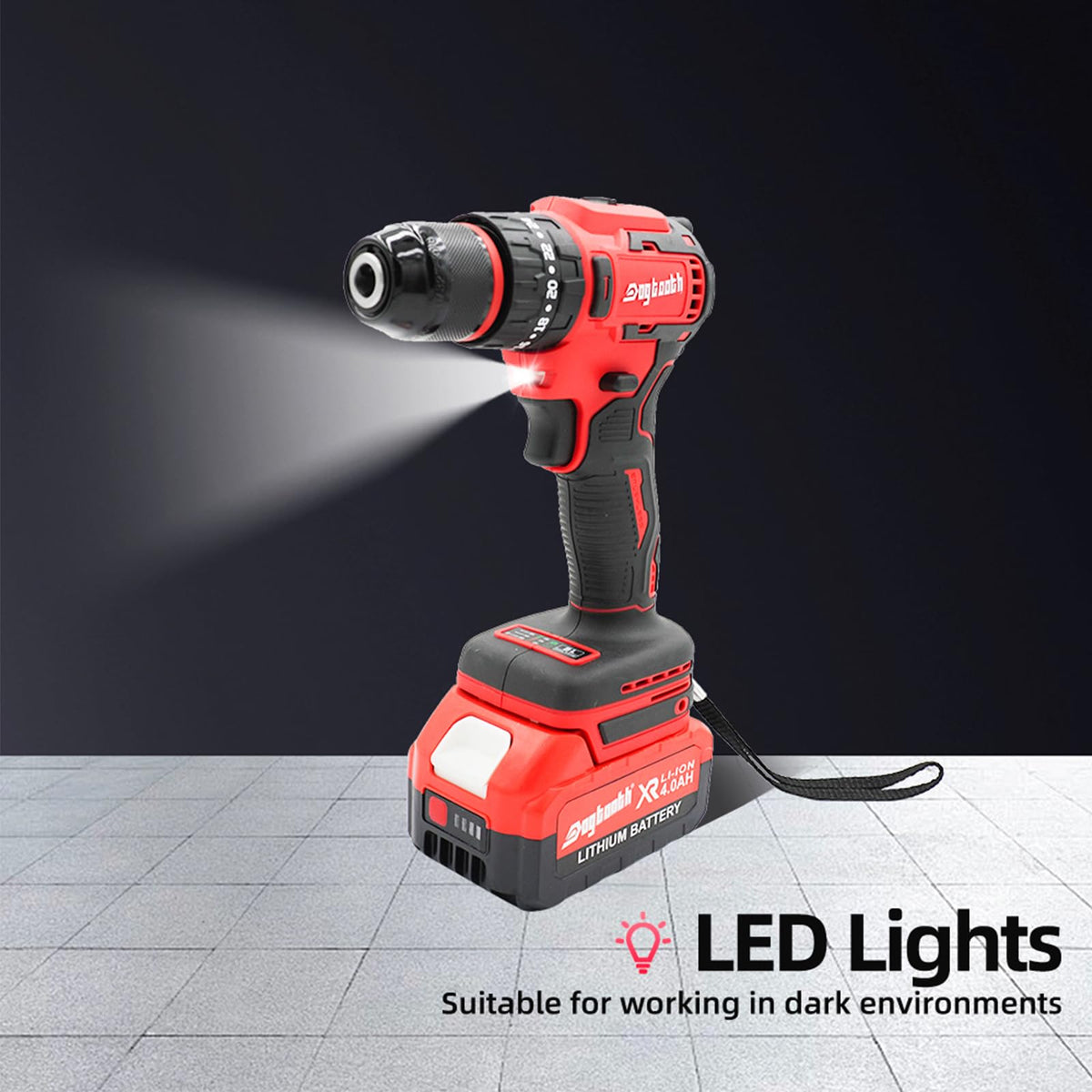 21V Cordless Drill Driver Electric Screwdriver Set with 2 Batteries and Charger Z7920