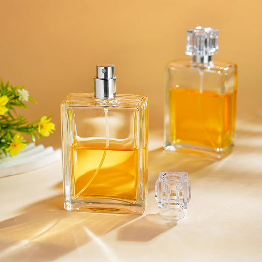2 Pack 100ml Refillable Glass Spray Bottles V526