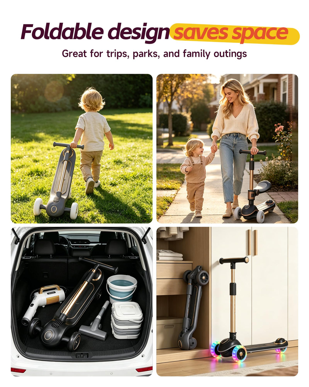 2-in-1 Toddler Scooter with Seat O163552