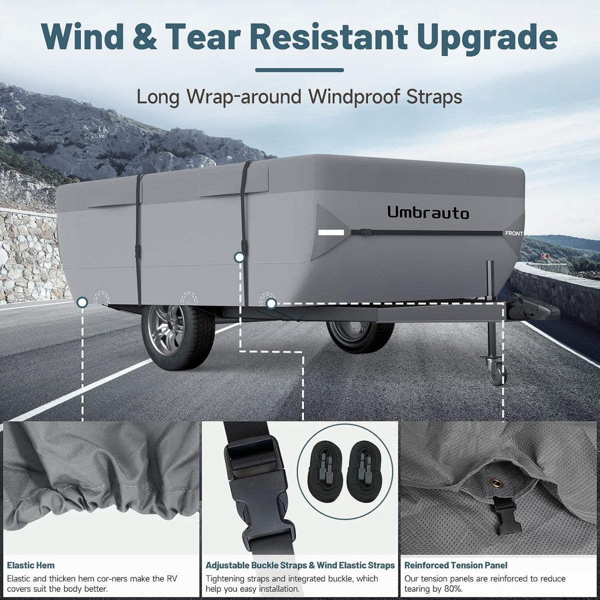 16'-18' 7 Layers Waterproof Polypropylene Pop Up Folding Camper Cover R5080