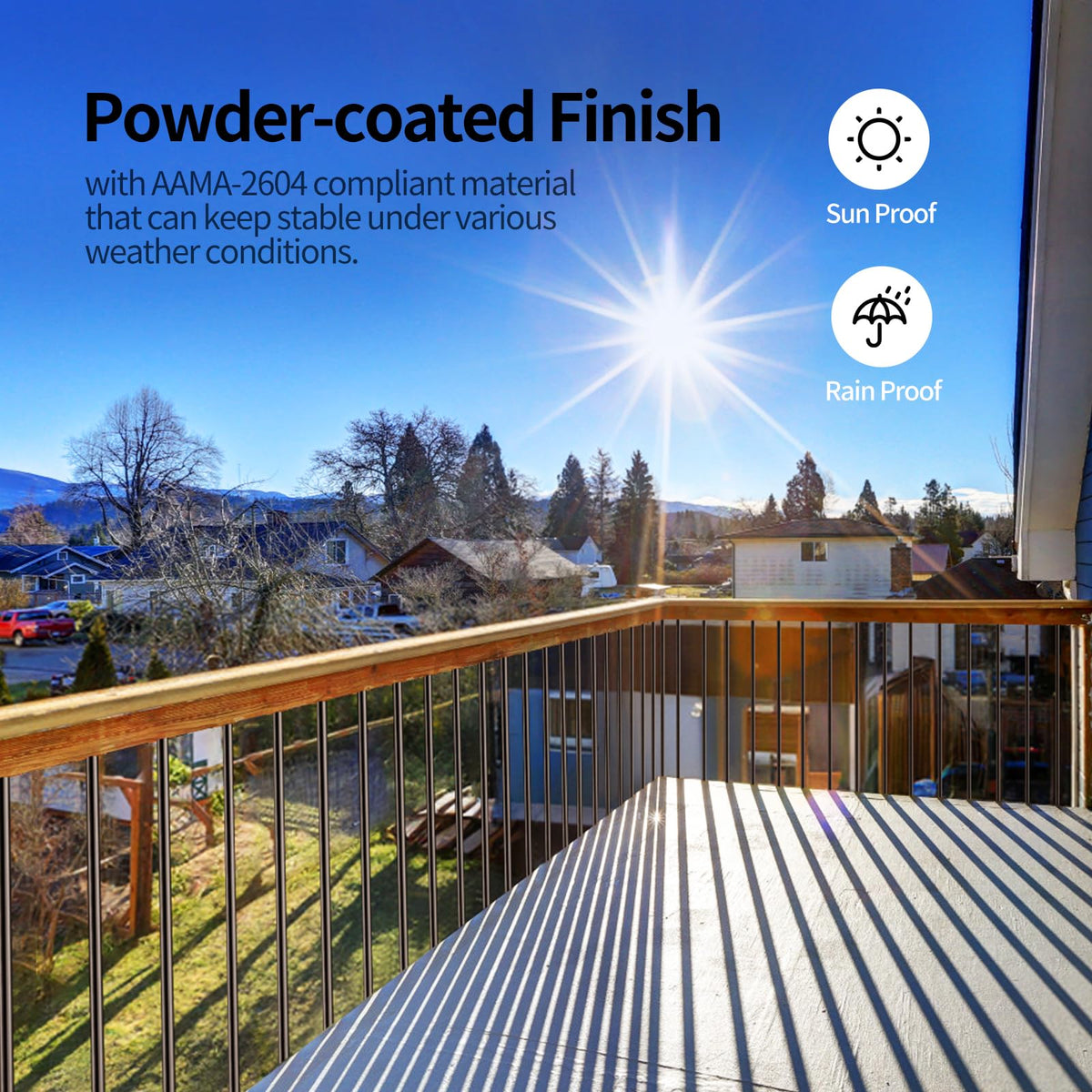 101 Pack 26" x 3/4" Black Round Aluminum Balusters M579398