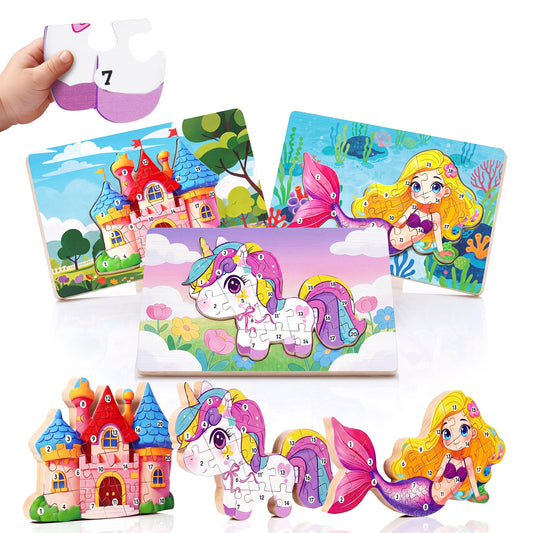 Wooden Puzzle for Toddlers Age 3-5 Y79460