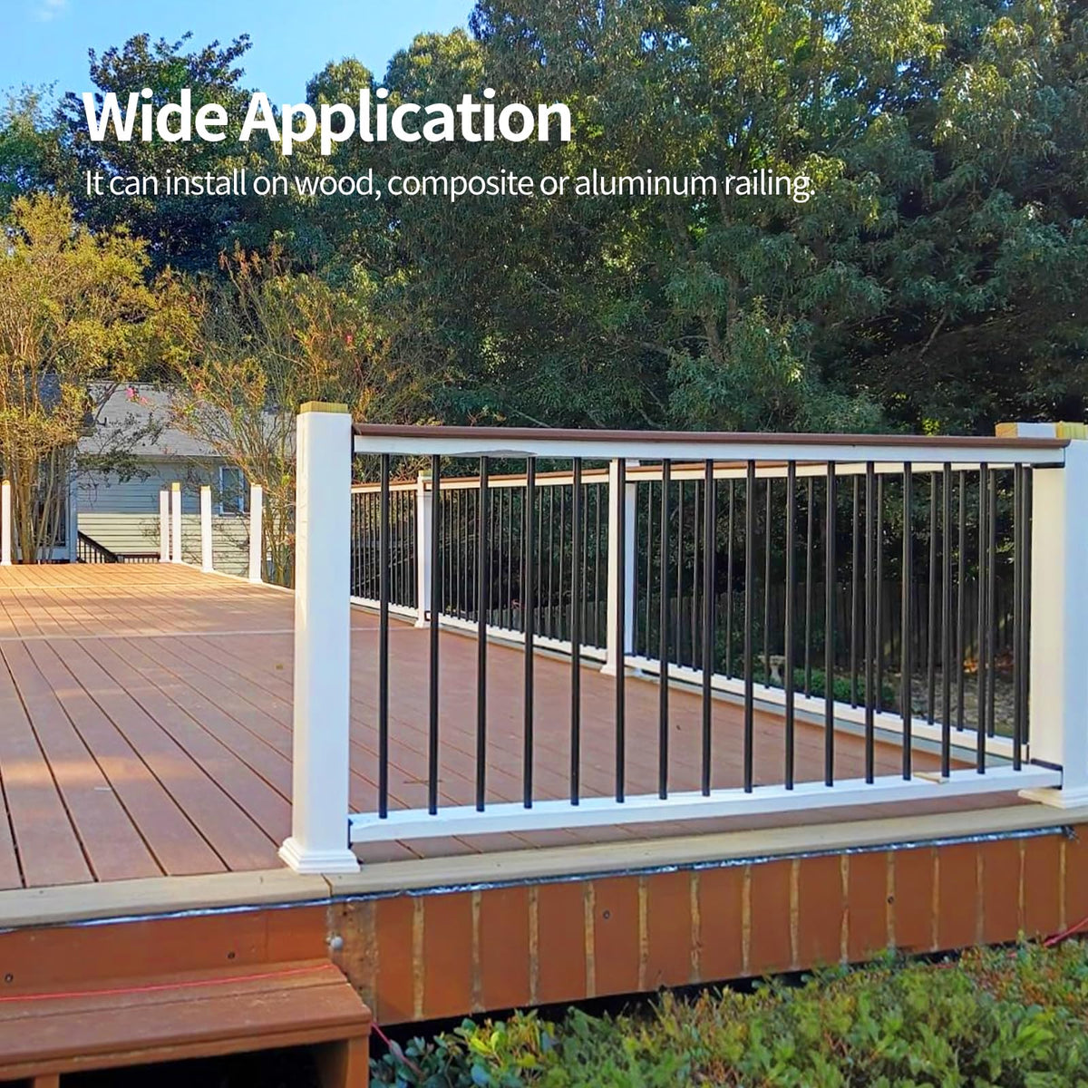 101 Pack 26" x 3/4" Black Round Aluminum Balusters M579398